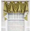 RLF Home 4" Top Tab High Quality Fabric Trellis 3-Scoop Victory Swag For Windows 54" X 25" Sage -RLF Home Sales GUEST f0802024 f413 4103 9c92 37b1af5eecc9