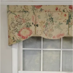 RLF Home 3" Rod Pocket High Quality Fabric Hortencia Mandy Valance For Windows 50" X 17" Beige -RLF Home Sales GUEST f18b7a82 aa91 4b84 8170 18d24d3c0f17