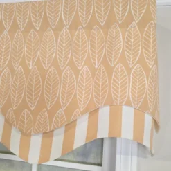 RLF Home 100% Cotton Fall D-Regal Fully Lined Windows Rod Pocket Valance 50" X 17" Tan -RLF Home Sales GUEST f1ee9af2 885e 465d bd08 47a716f01476
