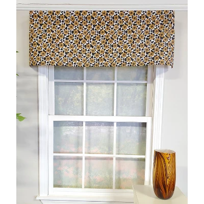 RLF Home 3" Rod Pocket High Quality Fabric Fall Field Tailored Valance For Windows 50" X 14" Yellow 3 RLF Home 3" Rod Pocket High Quality Fabric Fall Field Tailored Valance For Windows 50" X 14" Yellow