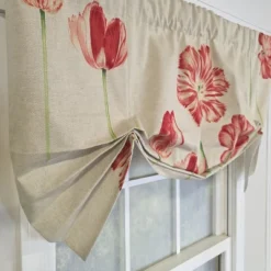 RLF Home 100% Cotton La Tulipe Butterfly With Poly/Cotton Ivory Lining Rod Pocket Valance 50" X 16" Linen -RLF Home Sales GUEST f3449305 66d9 4497 94f9 6be561ce8a00