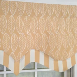 RLF Home 100% Cotton Fall D-Regal Fully Lined Windows Rod Pocket Valance 50" X 17" Tan -RLF Home Sales GUEST f5a6a4c4 b288 48fe 945c 87ed9d9ee78e