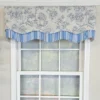RLF Home 100% Cotton Ashington Glory Fully Lined Windows Rod Pocket Valance 50" X 16" Blue -RLF Home Sales GUEST f7baac46 ddd9 4f01 8d7a ce928e094450