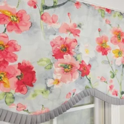 RLF Home 100% Cotton Prosperity Provance Fully Lined Windows Rod Pocket Valance 50" X 15" Gray -RLF Home Sales GUEST f9614f18 6dd4 4223 8d06 7dd26809cad0