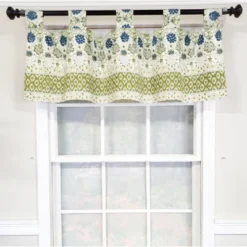 RLF Home 4" Top Tab High Quality Fabric Viviana Tab Valance For Windows 50" X 16" Natural
