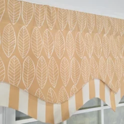 RLF Home 100% Cotton Fall D-Regal Fully Lined Windows Rod Pocket Valance 50" X 17" Tan -RLF Home Sales GUEST fa341bc9 d930 4e1d a154 d832ed85b8ec
