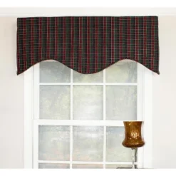 RLF Home Tammy Corded Cornice 100% Cotton With Fully Lined 3" Rod Pocket Valnance For Windows 50" X 17" Grape
