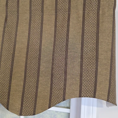 RLF Home 100% Cotton Bronte Regal With Poly/Cotton Ivory Lining Rod Pocket Valance 50" X 16" Olive 5 RLF Home 100% Cotton Bronte Regal With Poly/Cotton Ivory Lining Rod Pocket Valance 50" X 16" Olive - Image 3