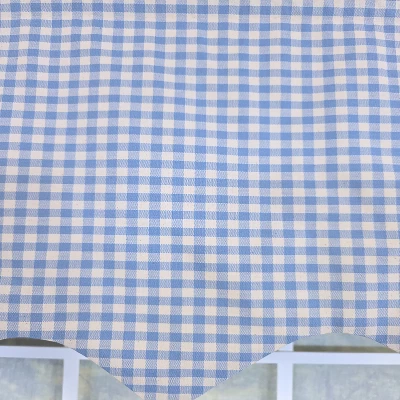 RLF Home 100% Cotton Gingham Regal With Poly/Cotton Ivory Lining Rod Pocket Valance 50" X 17" Blue 7 RLF Home 100% Cotton Gingham Regal With Poly/Cotton Ivory Lining Rod Pocket Valance 50" X 17" Blue - Image 5
