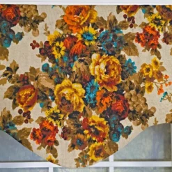 RLF Home 100% Cotton Bountiful Cornice Fully Lined Windows Rod Pocket Valance 50" X 17" Multi -RLF Home Sales GUEST ff6aaa8d 1006 4cf2 baeb 3b16b0281aff