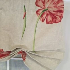 RLF Home 100% Cotton La Tulipe Butterfly With Poly/Cotton Ivory Lining Rod Pocket Valance 50" X 16" Linen -RLF Home Sales GUEST ffc15692 10b7 41ef b9bc 432a5dcce1fd