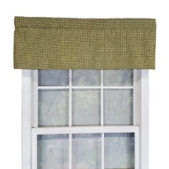 RLF Home Cabana Trellis Window Treatment Tailored Premium Quality Valance 3" Rod Pocket 50" X 14" Yellow