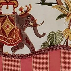 RLF Home Madhubala Glory Pattern "B" Elephant On Sides Window Treatment Valance 3" Rod Pocket 50" X 16" Spice Red 7 RLF Home Madhubala Glory Pattern "B" Elephant On Sides Window Treatment Valance 3" Rod Pocket 50" X 16" Spice Red -RLF Home Sales c4f93d98c9004efb91d9ba2e7effe76b