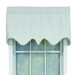 RLF Home Essential Solid Color Fabric Printed R-Crosby Regal Window Treatment Valance 3" Rod Pocket 50" X 17" Vanilla