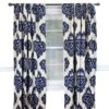 RLF Home Flame Large Damask Flame Design Pair Of Lined Panels 3" Rod Pocket (Pair) 100" X 84" Navy Blue/Ivory Navy Blue/Ivory -RLF Home Sales c6cb2407595f4d22a019fca4ed36428b