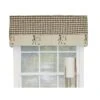 RLF Home Shopaholic Window Treatment Banded Premium Quality Valance 3" Rod Pocket 50" X 16" Ivory