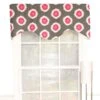 RLF Home Ikat Domino Cornice Window Treatment Valance Fits Up To 48"W 3" Rod Pocket 50" X 17" Flamingo -RLF Home Sales faf15831694448f4acbe6c375aa10b89